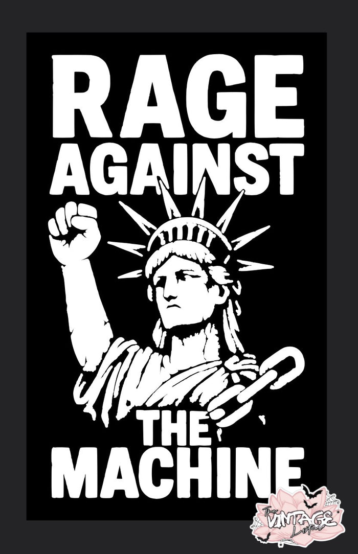 Political “Rage against the machine“ Vinyl Sticker – THE VINTAGE LOTUS