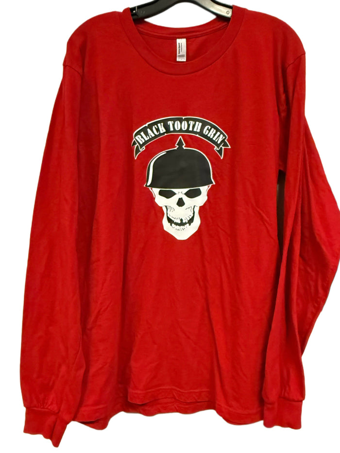 Black Tooth Grin Red Long Sleeve Tee