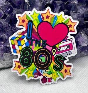 “I love the 80s” Vinyl Sticker