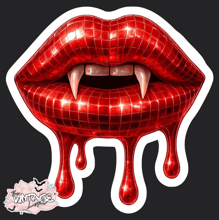 Vampire disco lips Vinyl Sticker