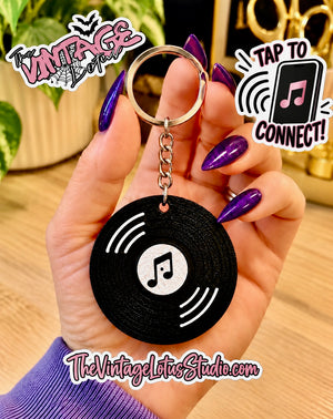 Tap to Connect | Vinyl Record Music Keychain