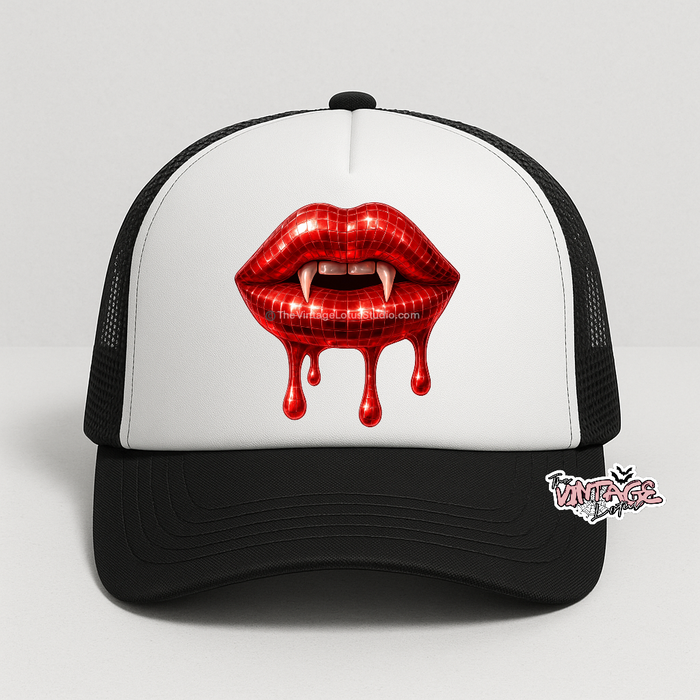 Vampire Disco Lips Foam Trucker Hat