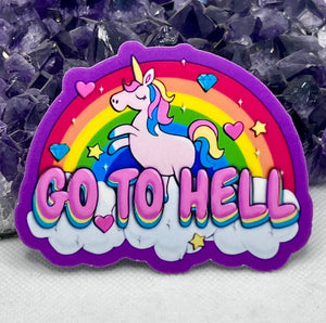 “Go to hell” Vinyl Sticker