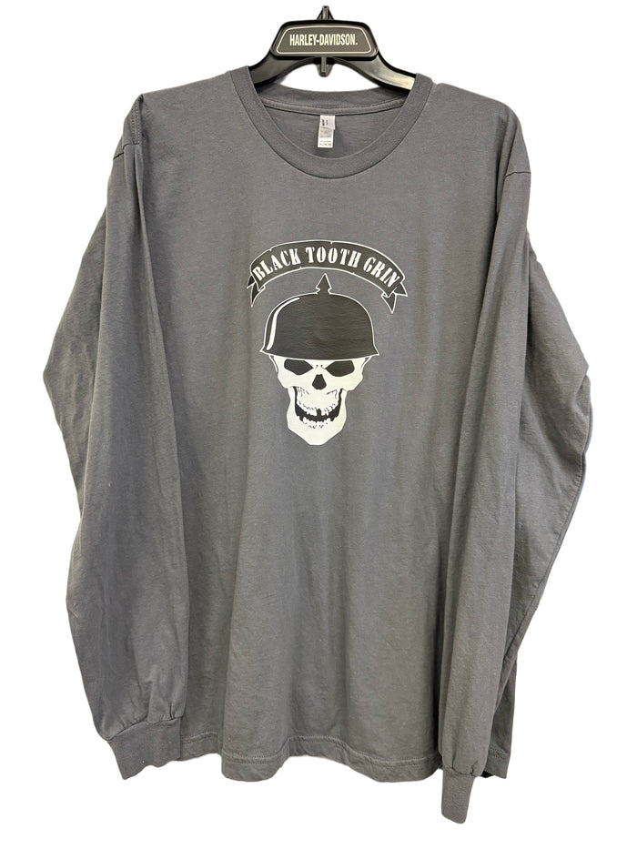 Black Tooth Grin Gray Long Sleeve Tee