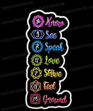 Chakra Vinyl Sticker