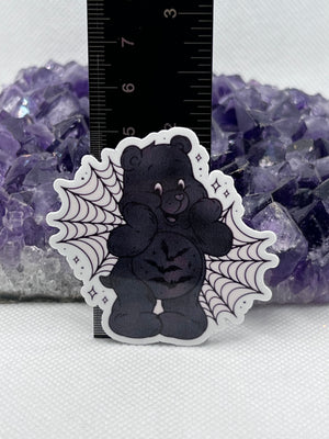 Spooky Goth Care Bear Vinyl Sticker