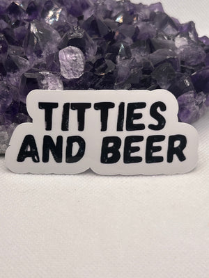 “Titties and beer” Vinyl Sticker