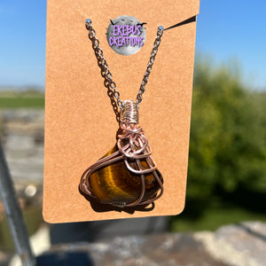 Tigers Eye Wrapped Necklace