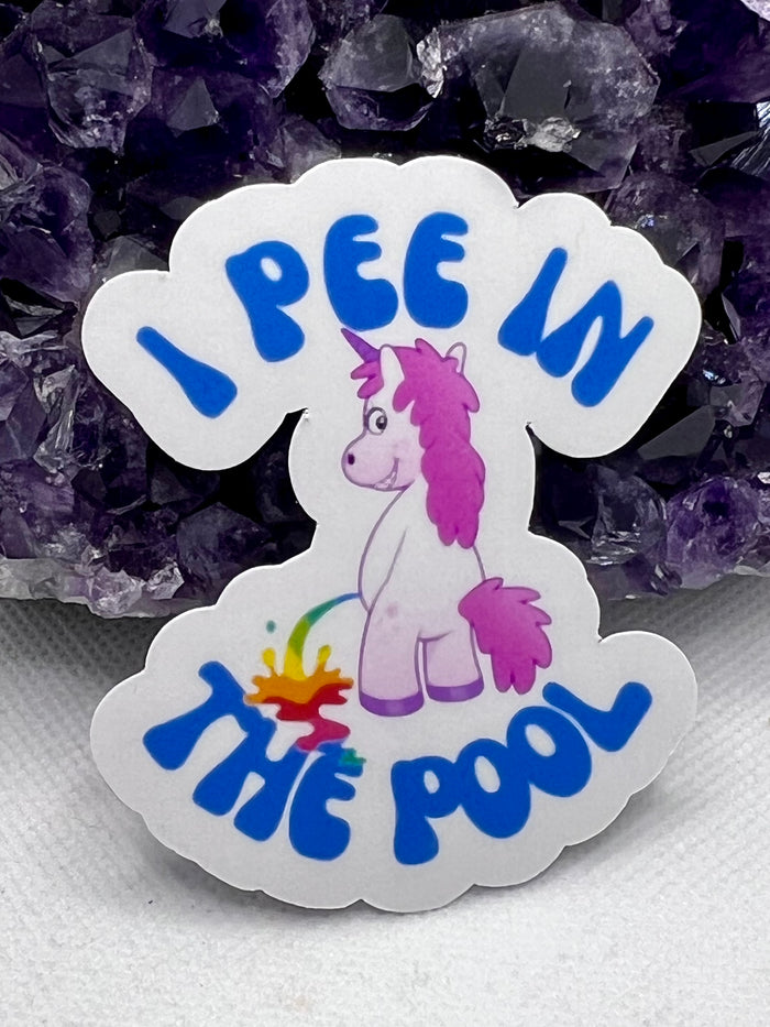“I pee in the pool” Vinyl Sticker