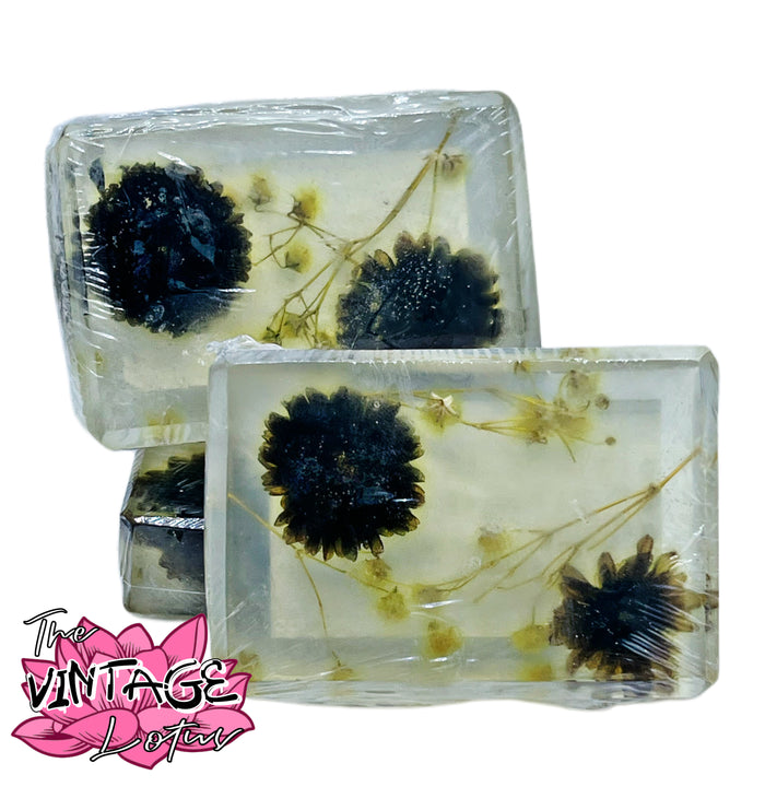 Handcrafted “FLOWER POWER” Dried Flower Glycerin Soap