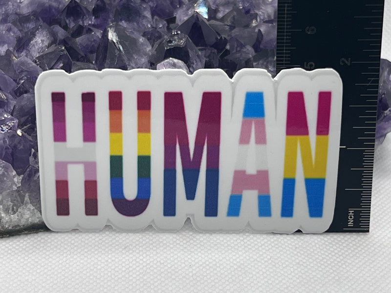 “Human” Vinyl Sticker – THE VINTAGE LOTUS