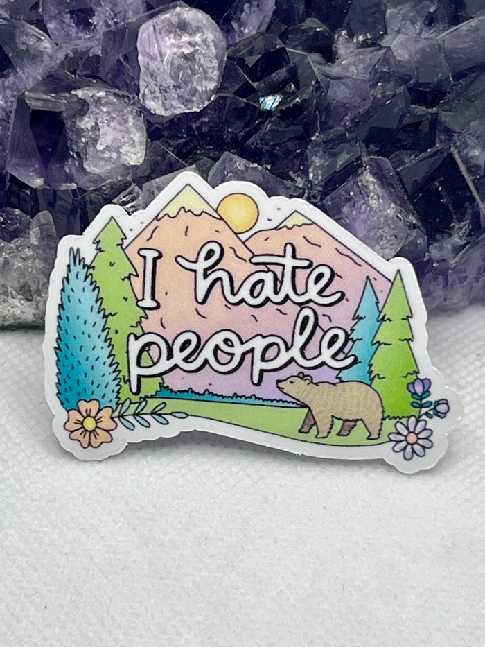 “I hate People” Vinyl Sticker