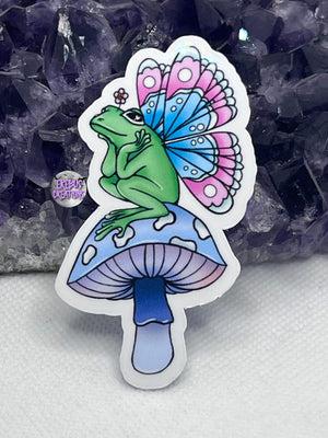 Pondering Froggy Fairy Sticker