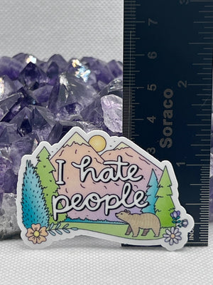 “I hate People” Vinyl Sticker