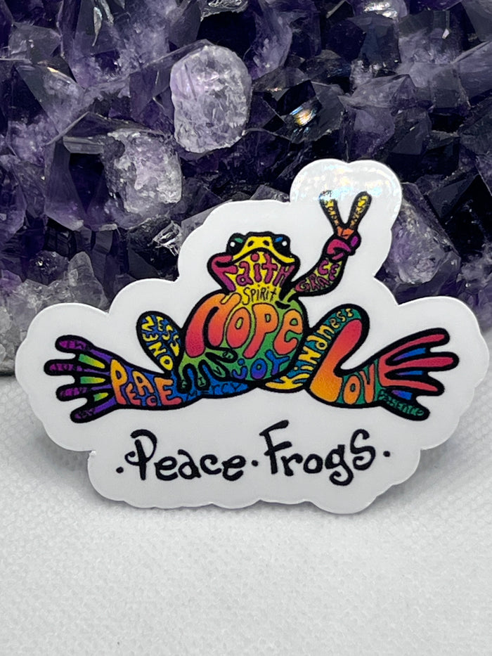 “Peace Frogs ” Vinyl Sticker