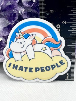 “I hate people” Vinyl Sticker