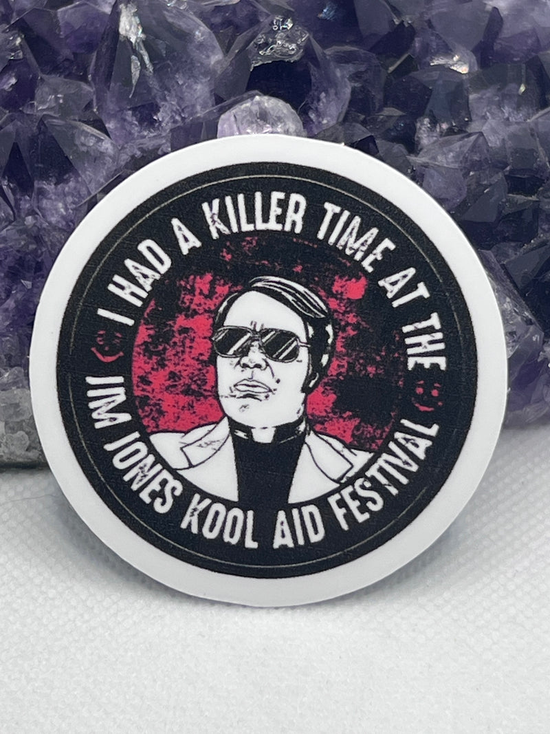 Jim Jones Vinyl Sticker – THE VINTAGE LOTUS