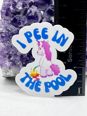 “I pee in the pool” Vinyl Sticker