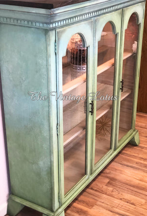 Custom Lighted Vintage Display Cabinet