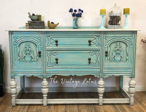 Stunning “Ruffled Elegance” Buffet Sideboard
