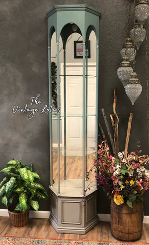 Beautiful Lighted Mirrored Curio