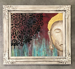 “Inner Peace” Buddha Canvas Painting w/ Frame