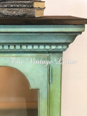 Custom Lighted Vintage Display Cabinet
