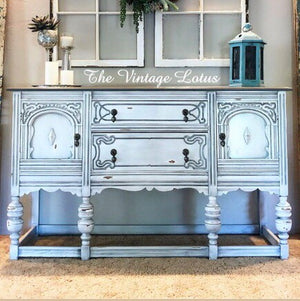 Custom White Antiqued Buffet