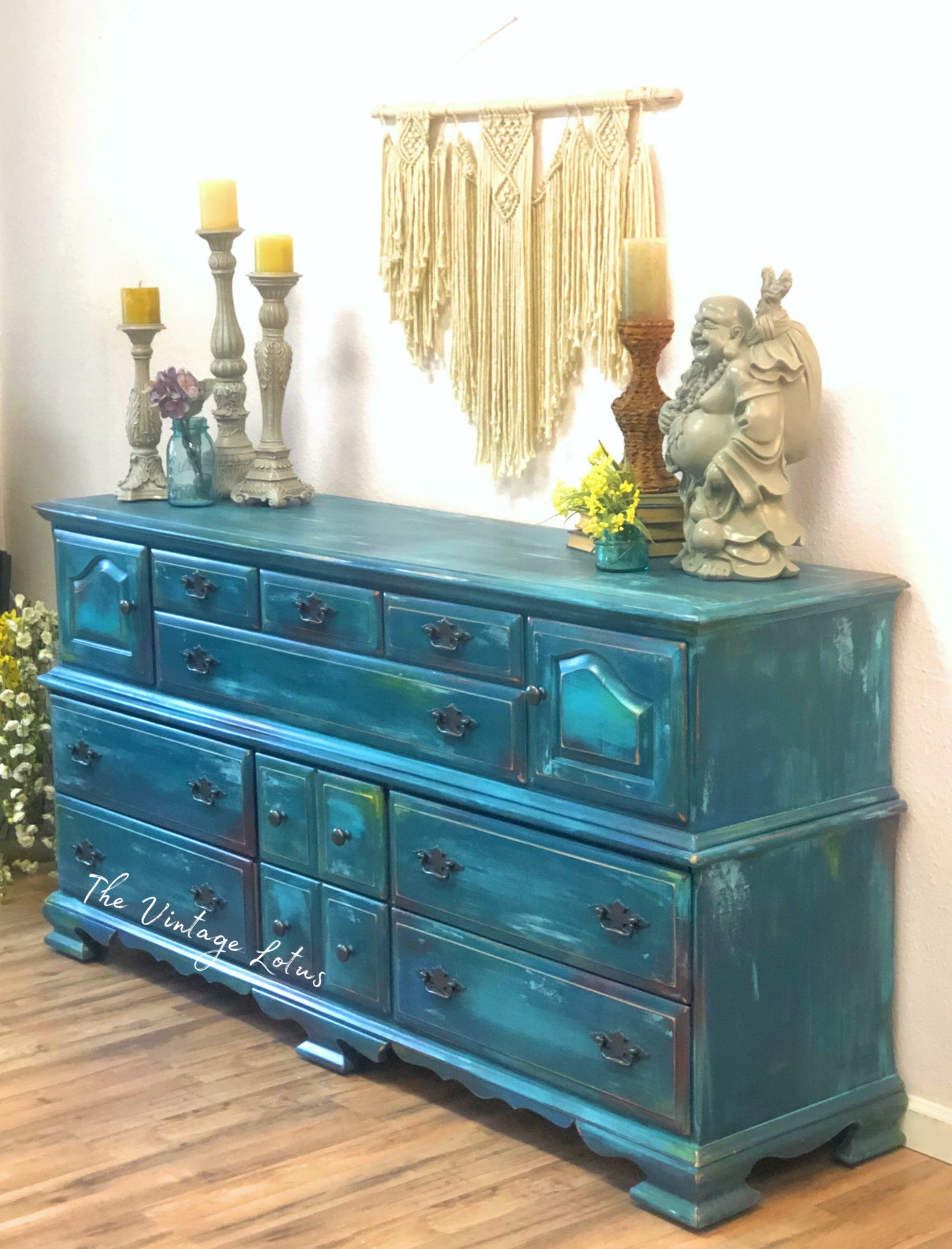 vintage boho dresser Beautiful Vintage Boho Buffet or Dresser – THE VINTAGE LOTUS