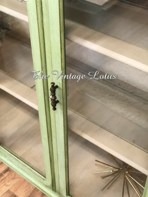 Custom Lighted Vintage Display Cabinet