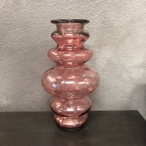 Unique Lg Glass Pink Vase