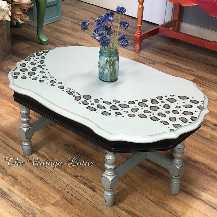 Custom Leopard Print Table