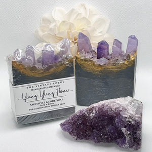 Crystal Amethyst Geode Luxury Charcoal Face & Body Soap