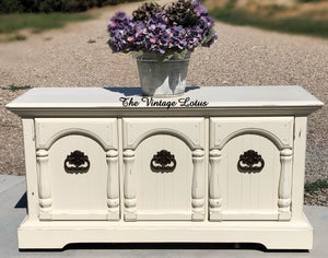Custom Cream Farmhouse Buffet Stand
