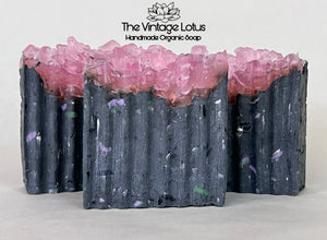Rose Quartz Geode Luxury Charcoal Face & Body Soap