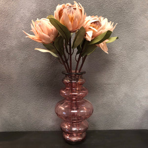 Unique Lg Glass Pink Vase