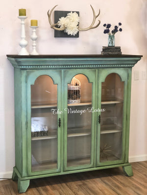 Custom Lighted Vintage Display Cabinet