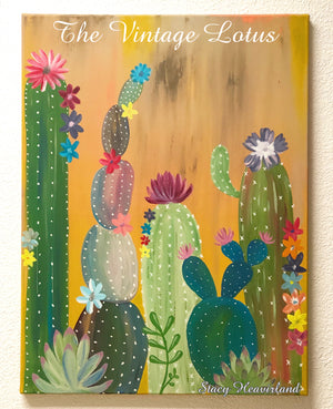 “Go Sit On A Cactus”  Original Canvas Painting
