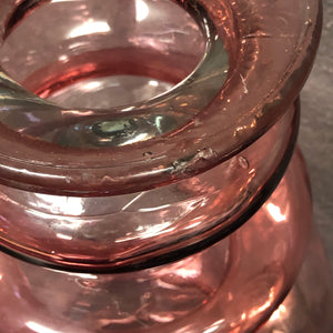 Unique Lg Glass Pink Vase