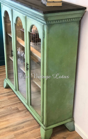 Custom Lighted Vintage Display Cabinet