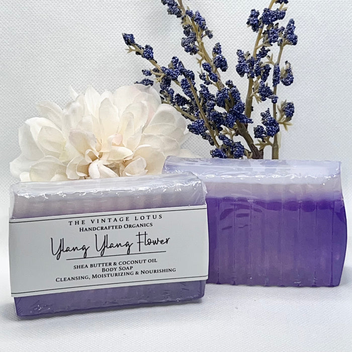 Handcrafted Organic Purple Shimmer Shea Butter & Coconut Oil Soap!
