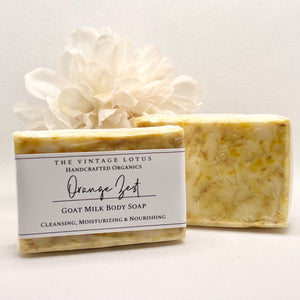 Handcrafted Organic Goats Milk Orange Zest Soap