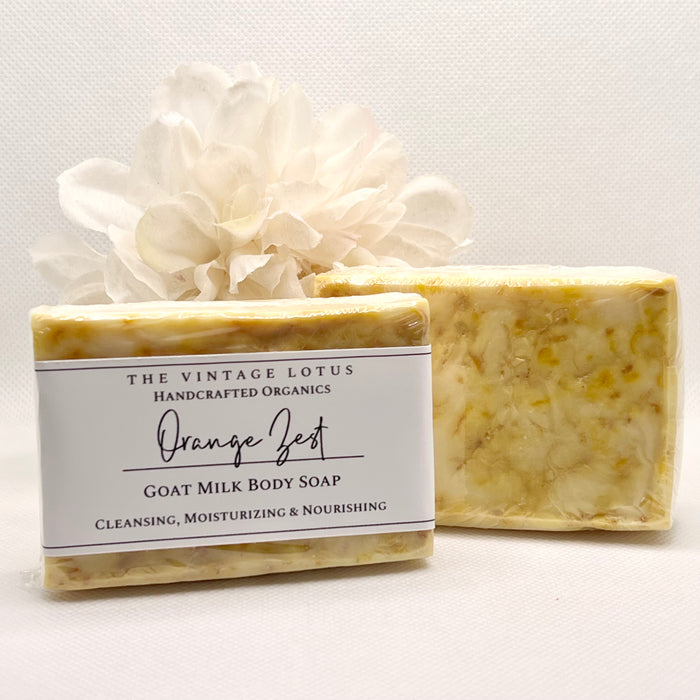 Handcrafted Organic Goats Milk Orange Zest Soap