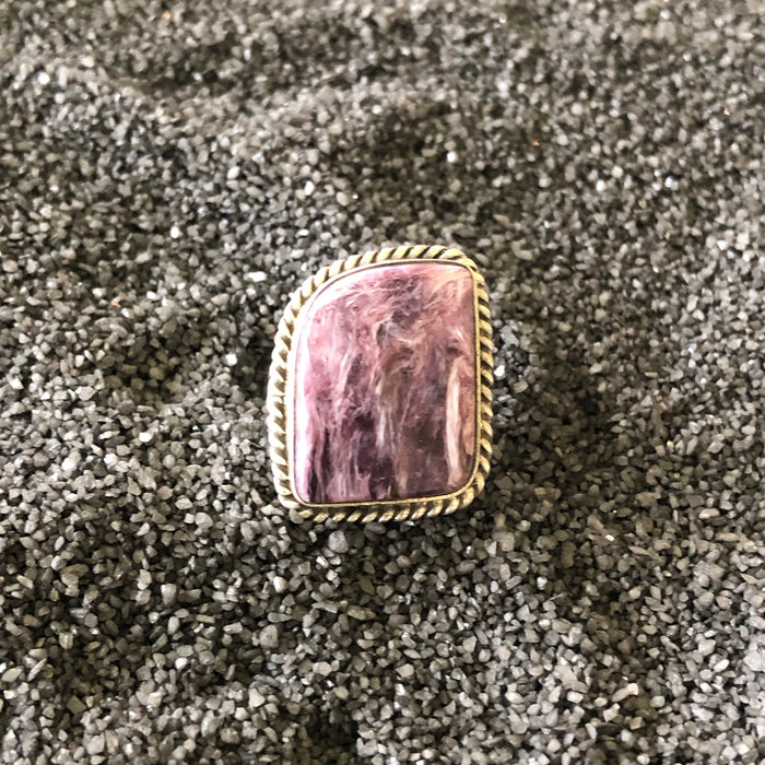 Gorgeous Unique Purple Stone Ring