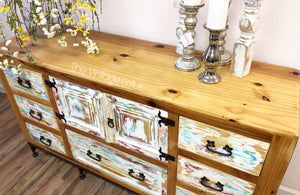 Custom Rustic BoHo Farmhouse Buffet Consul