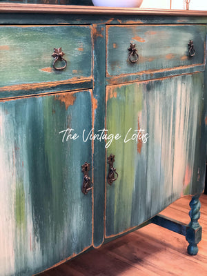 Custom Eclectic Boho Buffet Sideboard
