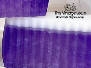 Handcrafted Organic Purple Shimmer Shea Butter & Coconut Oil Soap!